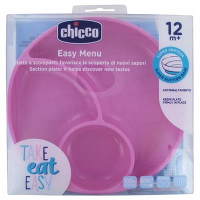 Chicco Plat ? Compartiments en Silicone avec Ventouse 12 Mois et +