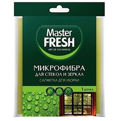 Master FRESH МИКРОФИБРА салфетка для стекол и зеркал (1шт.) /50