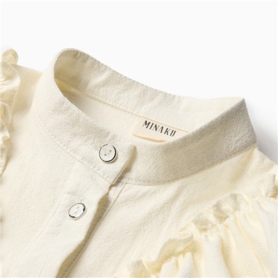 Блузка для девочки MINAKU цвет молочный, рост 128 см
