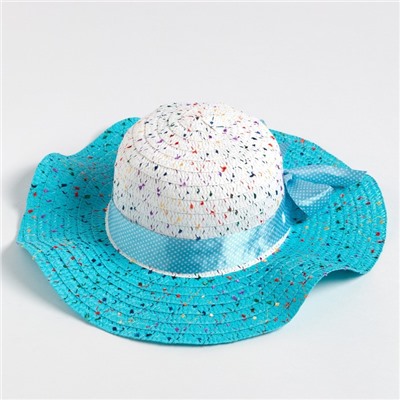 Шляпа женская, цвет голубой, размер 56-58