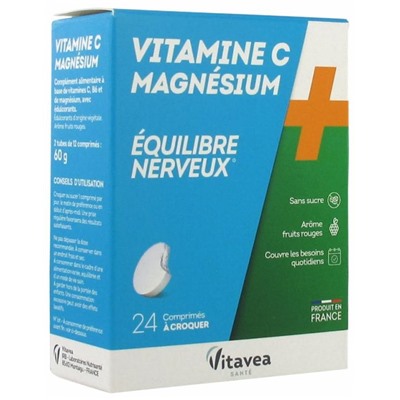 Vitavea Vitamine C Magn?sium 24 Comprim?s ? Croquer