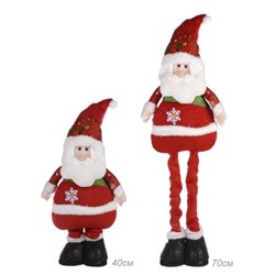 Новогоднее украшение Дед Мороз на телескопических ножках 40/70см / HS2022 /уп 36/