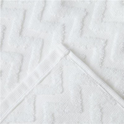 Полотенце махровое LoveLife Zig-Zag 30х60 см, цвет снежно-белый,100% хлопок, 360 гр/м2