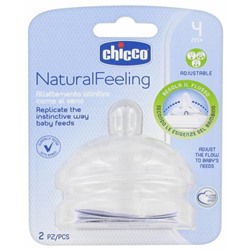 Chicco Natural Feeling 2 T?tines D?bit Variable 4 Mois et +
