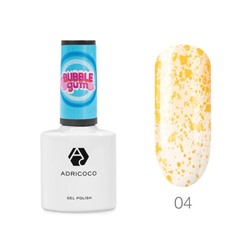 ADRICOCO Гель-лак для ногтей с цветной неоновой слюдой / Bubble Gum №04, сочная папайя, 8 мл
