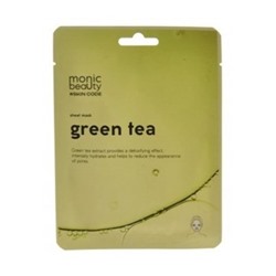 MONIC BEAUTY Skin Code Тканевая маска для лица Зеленый чай 25мл (*10)