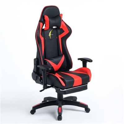 Кресло игровое SL™ CYBERSPACE YS-919 черно-красное, с подставкой для ног