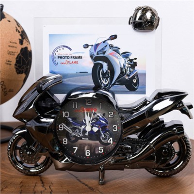 Часы фоторамка Мотоцикл 25 см / PF003B /уп 60/