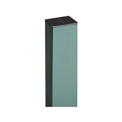 Столб, 60 × 40 × 1.2 мм, h = 2 м, под бетон, с заглушкой, зелёный