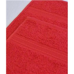 Махровое полотенце для бани косичка красный 100х180см