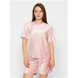 Комплект женский (футболка, шорты) Розовый
