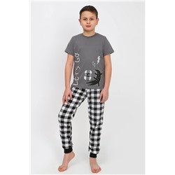 Пижама с брюками для мальчика 92182 Темно-серый