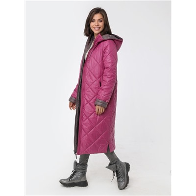 Пальто DizzyWay 22310 серо-фиолетовый/лиловый