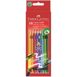 Цветные карандаши Grip с ластиком, набор цветов, в картонной коробке, 10 шт.
