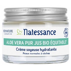 Natessance Aloe Vera Pur Jus Bio ?quitable Cr?me Soyeuse Hydratante Bio 50 ml