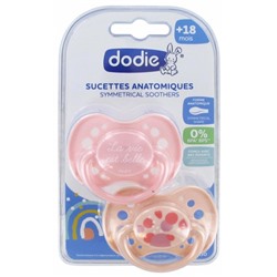 Dodie 2 Sucettes Anatomiques Silicone 18 Mois et + N°A90
