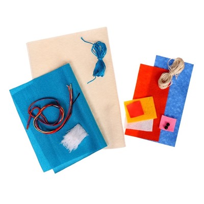 Набор для создания игрушки из фетра + раскраска «Зайчик Огонёк»