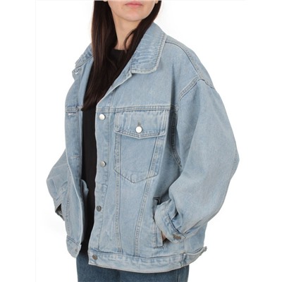 8812-1 LT. BLUE Куртка джинсовая женская оверсайз