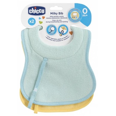 Chicco 2 Bavoirs d Allaitement et de Succion 0 Mois et +