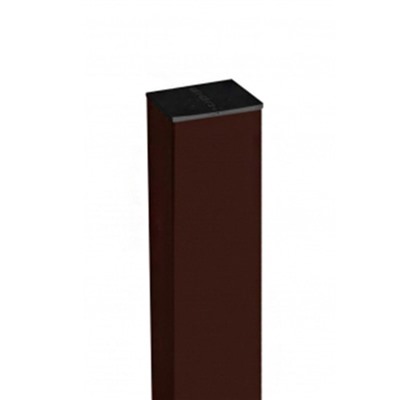 Столб 2,0м RAL 8017 (шоколад) 60х40х1,5мм без отв. под бетон цинк полимер. с заглушкой Г, шт   10251