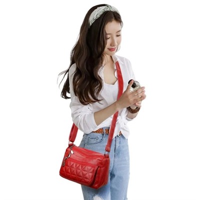 Женская кожаная сумка 8807-3 RED