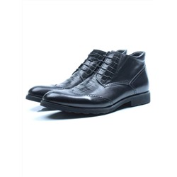 01-H9003-D25-SW3 BLACK Ботинки демисезонные мужские (натуральная кожа)