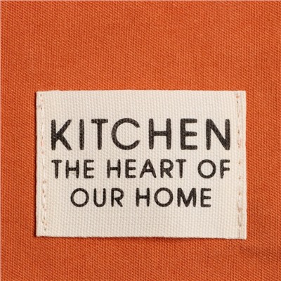 Полотенце Этель Kitchen 40х73 см, цвет оранжевый, 100% хлопок, саржа 220 г/м2