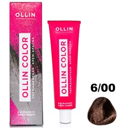 OLLIN COLOR Перманентная крем-краска для волос 6/00 темно-русый глубокий 60 мл