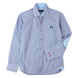 Рубашка Platin Classic темно-синего цвета длинный рукав для мальчика