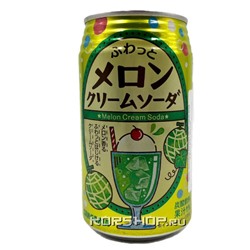 Напиток газ. со вкусом дыни и крем-соды Melon Cream Soda Sangaria, Япония, 350 г Акция
