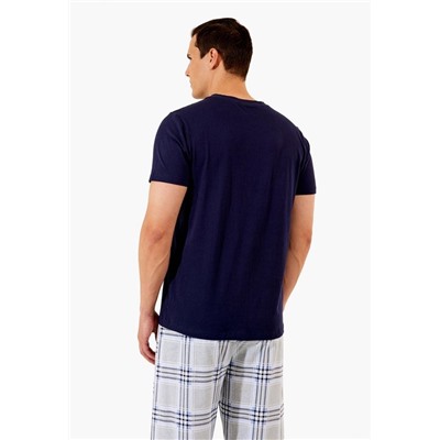Комплект муж (брюки + футболка (фуфайка) Koddy_9 темно-синий