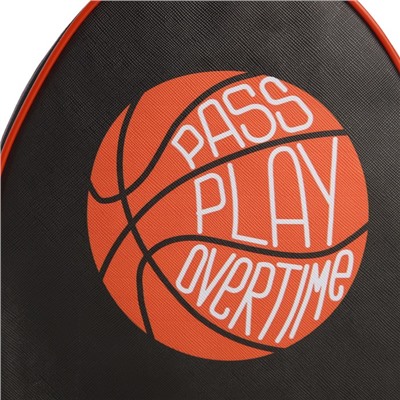 Рюкзак детский "Баскетбол", 23*20,5 см, отдел на молнии, цвет черный