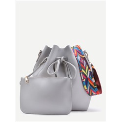 Модная сумка на кулиске с сумочкой
