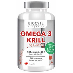 Biocyte Longevity Omega 3 Krill 90 Capsules