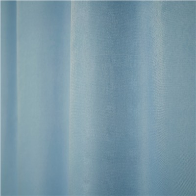 Портьерная ткань Жаккард однотонный двусторонний 9 голубой (ш.280см)