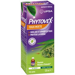 UPSA Phytovex Toux Mixte Sirop Sans Sucre 120 ml