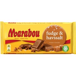 Шведский молочный шоколад с кусочками соленой карамели и морской солью Marabou 185 гр