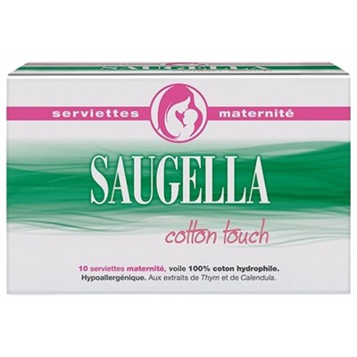 Saugella Cotton Touch 10 Serviettes Maternit?