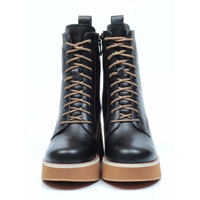 04-DMD-M7079 BLACK Ботинки зимние женские (натуральная кожа, натуральный мех)