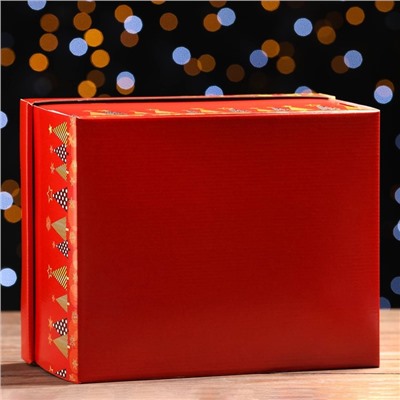 Складная коробка "Новогодний стиль", 31,2 х 25,6 х 16,1 см