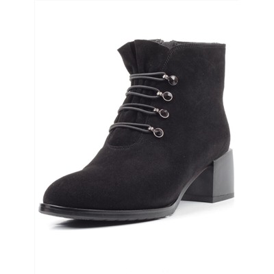 04-M20-6117 BLACK Ботинки женские зимние (натуральная замша, натуральный мех)