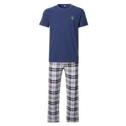 Комплект домашний мужской "Комфорт" (футболка/брюки), цвет синий, размер 52