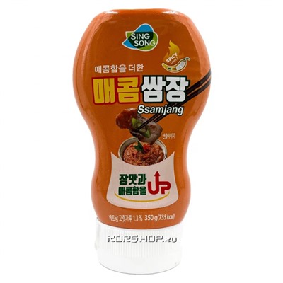 Соево-перцовая паста Самджянг с острым вкусом Singsong, Корея, 350 г Акция