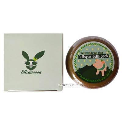 Желейная маска для лица Collagen Jella Pack Green Piggy Elizavecca, Корея, 100 мл Акция