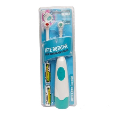 Электрическая зубная щетка "ТЕТЕ", с двумя насадками и батарейками