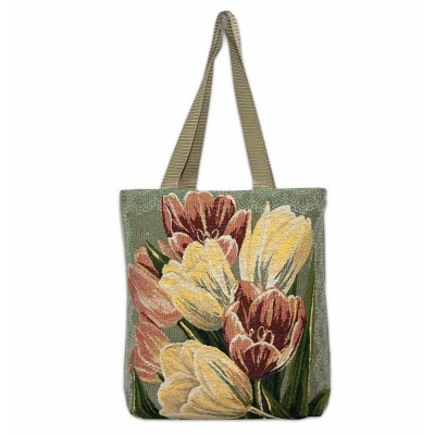 Гобеленовая сумка Tote «Тюльпаны весенние» 33*35см