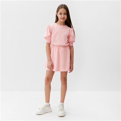 Комплект для девочки (свитшот и юбка) MINAKU, цвет розовый, рост 98 см