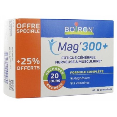 Boiron Mag 300+ 80 Comprim?s + 20 Comprim?s Offerts