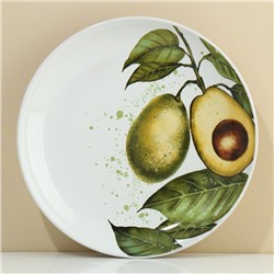 Тарелка «Авокадо»белая, 22,5 см