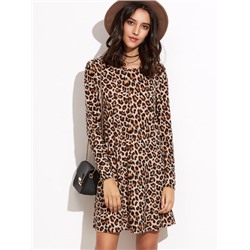 Модное платье с леопардовым принтом